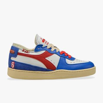 Diadora Heritage Mi Basket Row Cut Philly 6 Biele / Modre / Cervene - Panske Basketbalove Tenisky